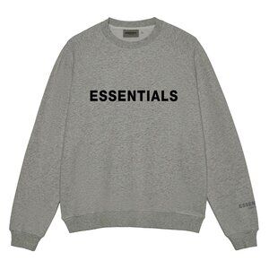 Fear of God Essentials Silicone Letter Crew Neck Pullover Sweatshirt